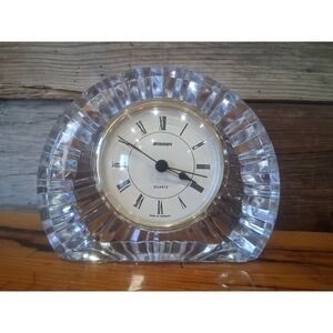 VINTAGE 1995 Staiger Germany & Cristal D' Argue France 24% Lead Crystal Clock